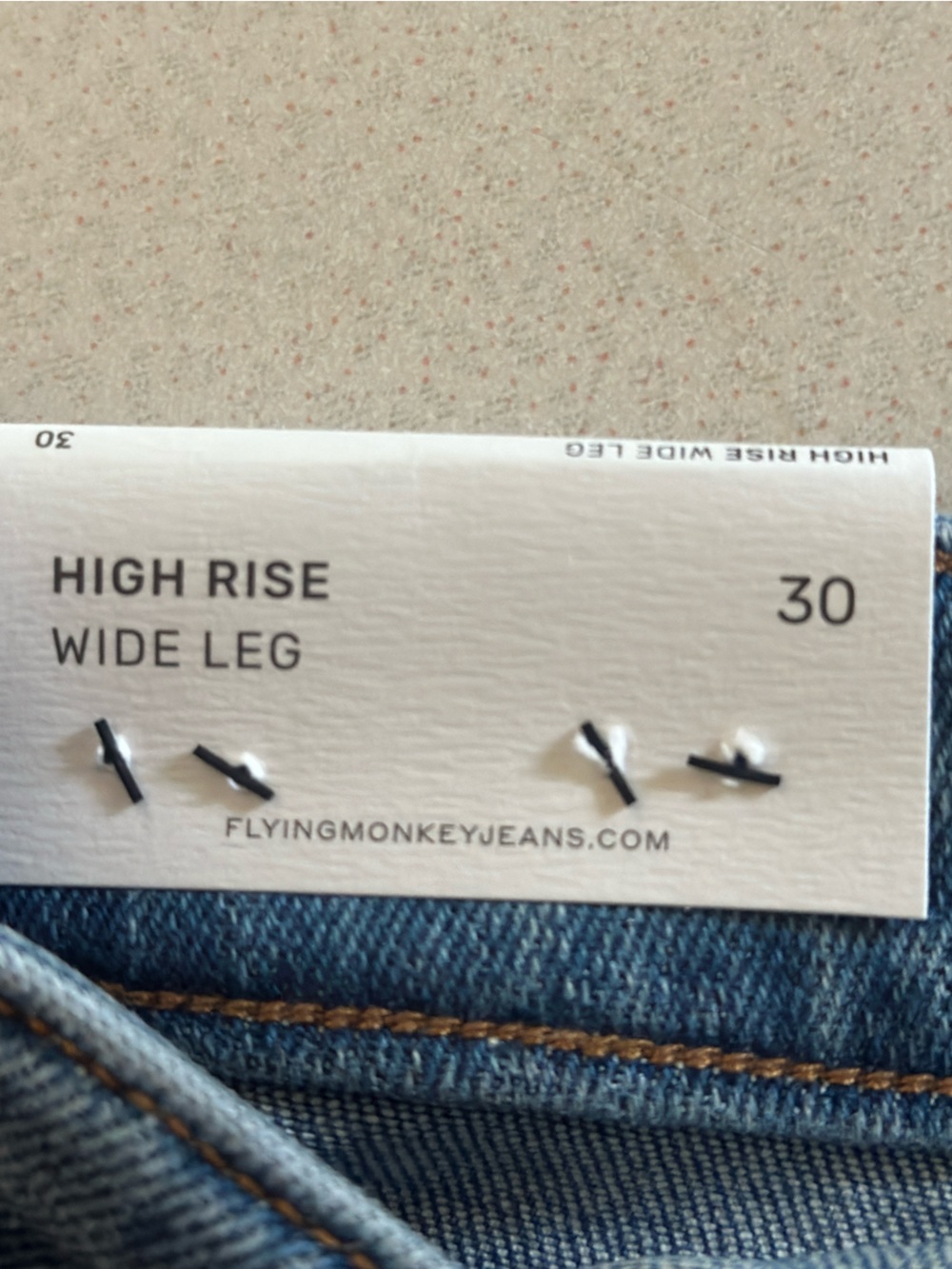 Flying Monkey Wide Leg Flare Jeans - Blue Denim - Picture 9 of 16